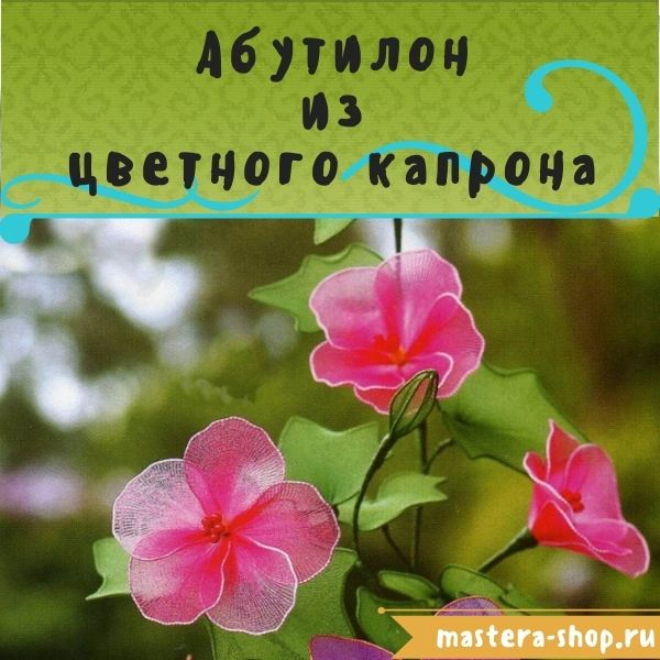 Мастер-класс по созданию цветов из цветного капрона: Комнатный клен Абутилон