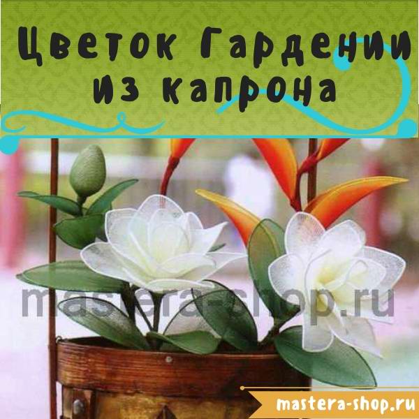 Делаем цветы из капрона: Цветок Гардении
