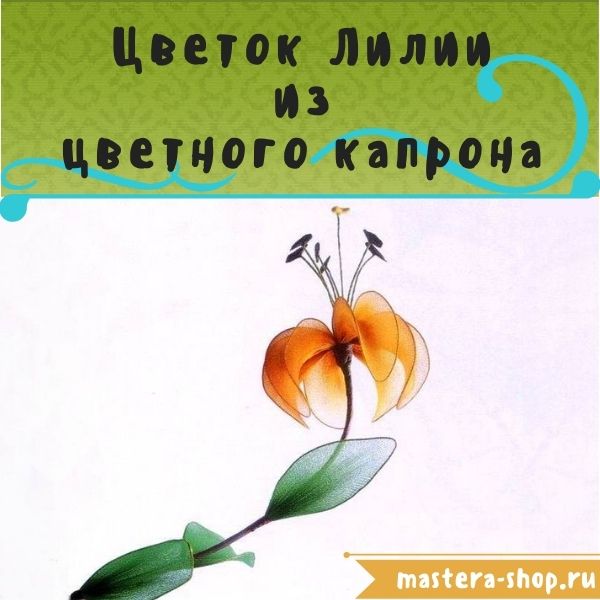 Мастер-класс по созданию цветов из цветного капрона: Лилия